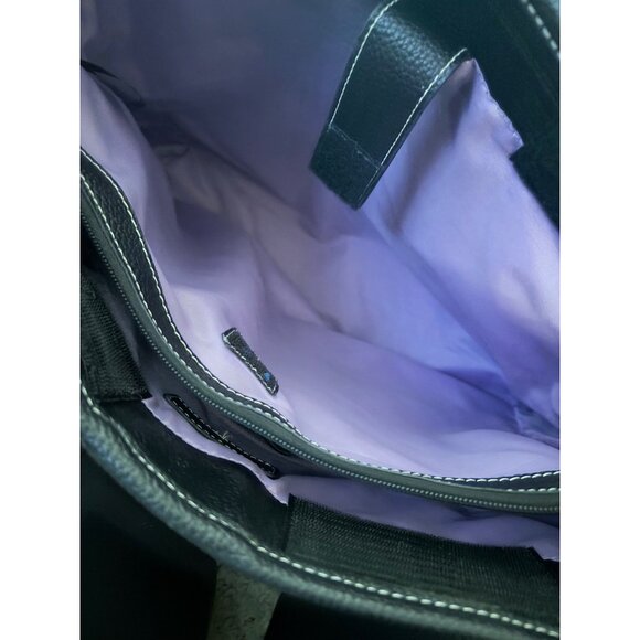 Tignanello Black Tote with Red and Purple Stripes - Picture 9 of 12